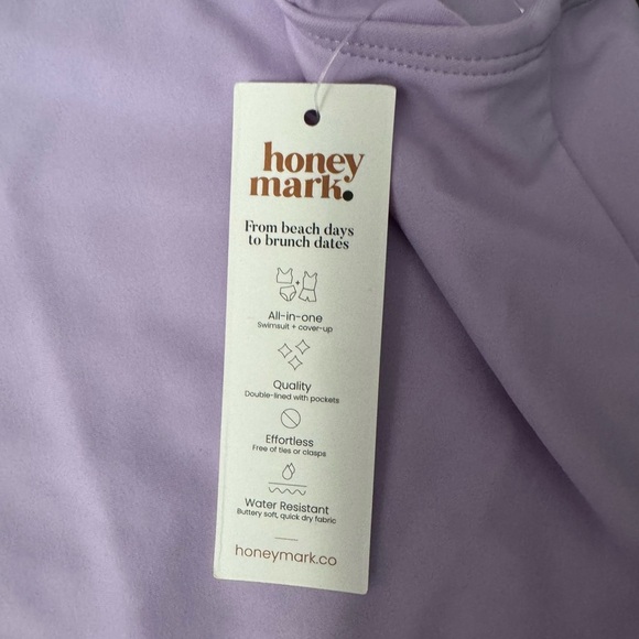 Honey Mark Light Purple Two Piece bathing Suit Size 9/10 - Picture 4 of 6